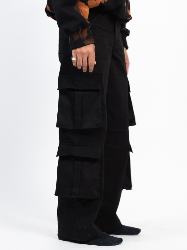 Black Utility Cargo Pants