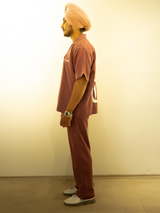 Plum Sun Of God Bowling Shirt