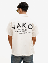White No Love Bowling Shirt
