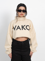 Ivory Pop Over Crop Sweatshirt