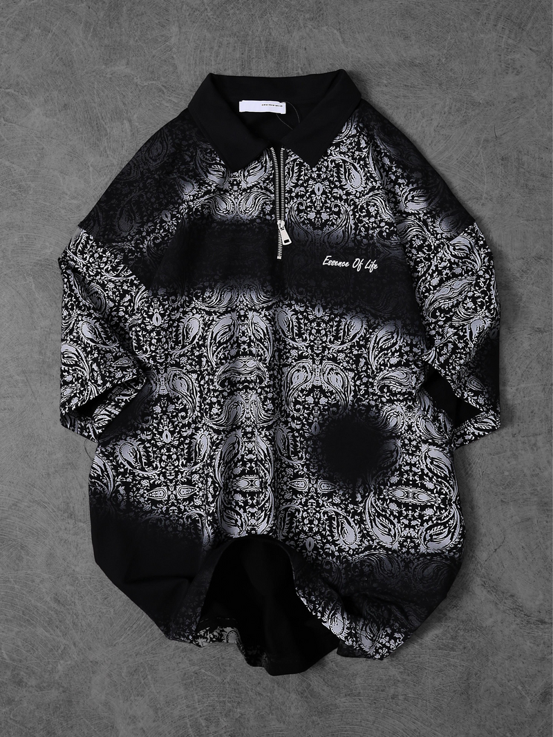 Echo Pulse Half ZIp Polo Tee