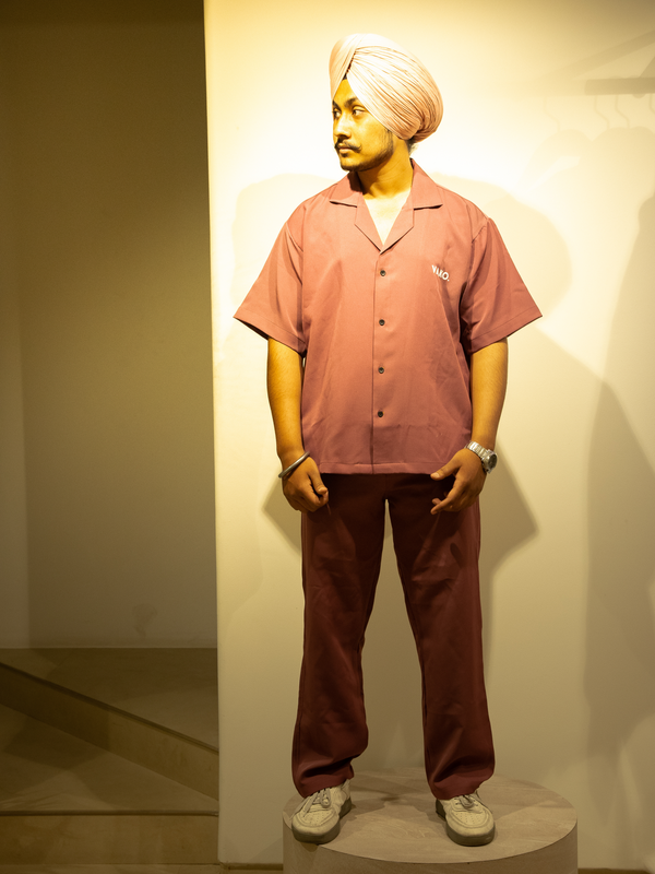 Plum Sun Of God Bowling Shirt