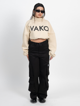 Ivory Pop Over Crop Sweatshirt