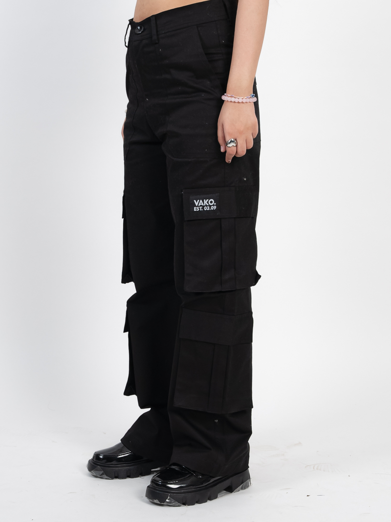 Black Utility Cargo Pants