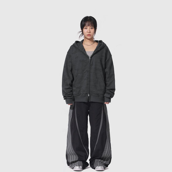 Grey Wind Parachute Pants