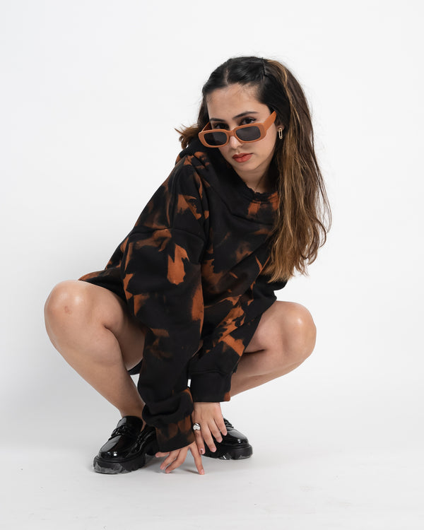 Orange Tie Dye Hoodie