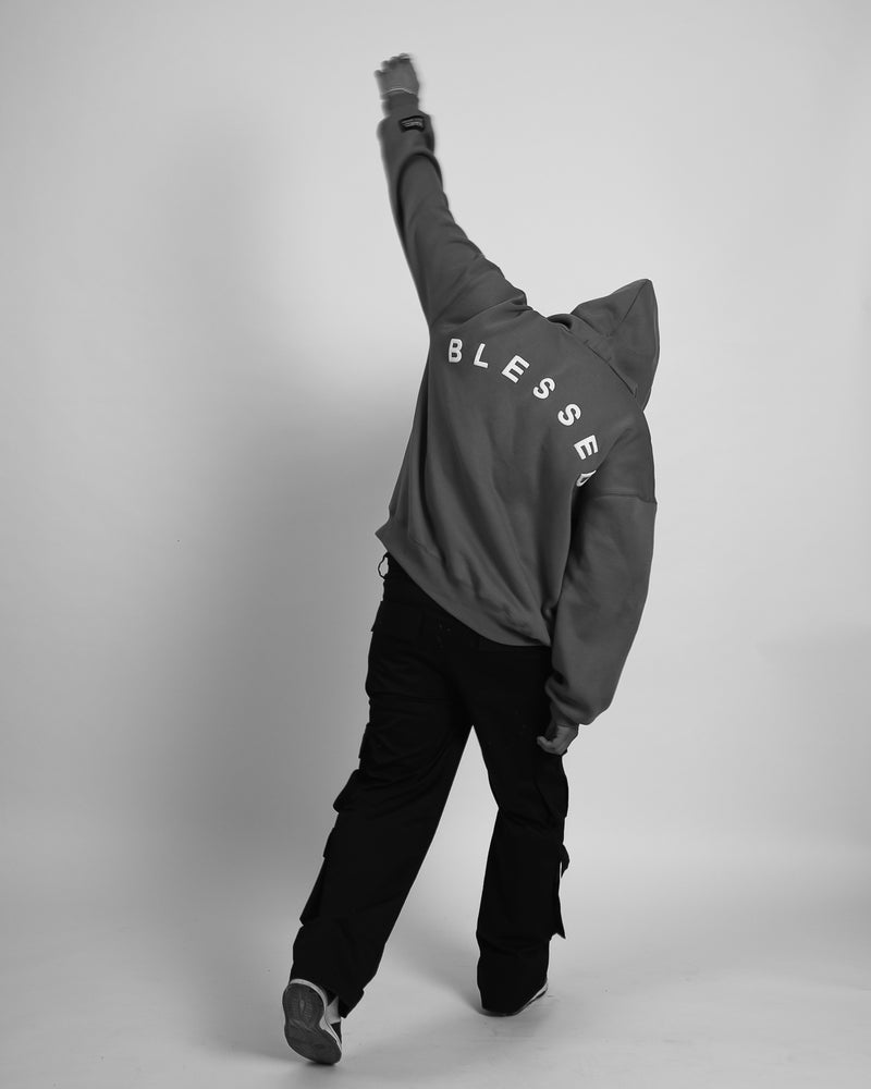 Grey Blessed Hoodie