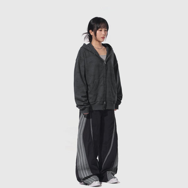 Grey Wind Parachute Pants